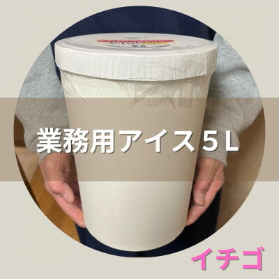 【ふるさと納税】【5Lカップ】あいすくりん イチゴ　ホームサイズ・業務用【配送不可地域：離島】【1469223】