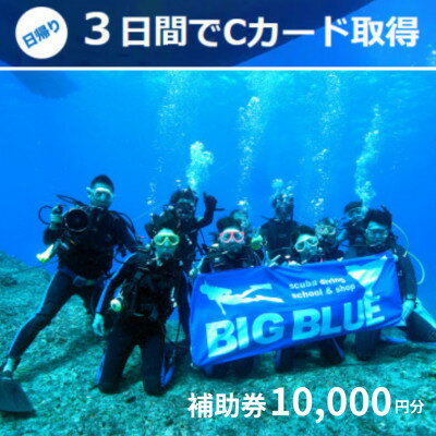 楽天ふるさと納税　【ふるさと納税】BIG BLUE　スキューバダイビング　PADI(Cカードライセンス) 免許取得補助券10,000円【1491812】