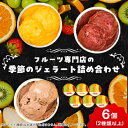 【ふるさと納税】【6個入り】贈答用フルーツで作った季節のジェラート詰め合わせ【配送不可地域:離島】【1524163】