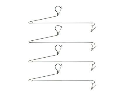 No.079 NEWステンレスバスタオルハンガー4本組 ／ ステンレスハンガー 衣類用ハンガー 送料無料 大阪府