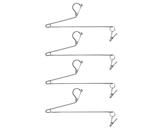 NEWステンレス ミニバスタオルハンガー4本組 / ステンレスハンガー 衣類用ハンガー 送料無料 大阪府
