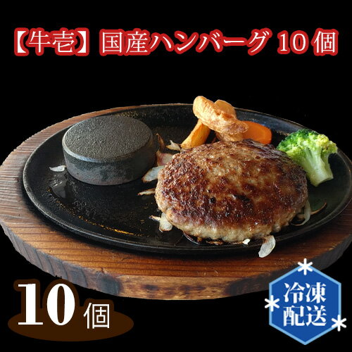 29位! 口コミ数「0件」評価「0」No.149 【牛壱】国産ハンバーグ10個（約1500g） ／ 手ごね 手作り 惣菜 送料無料 大阪府