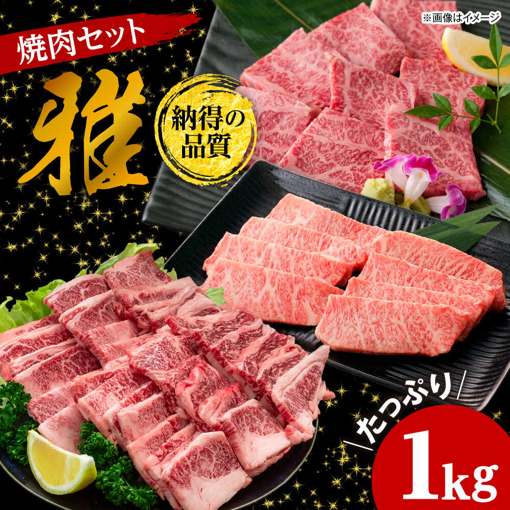 焼肉セット 雅 1kg / 肉 牛肉 牛 焼肉 焼き肉 やきにく BBQ バーベキュー キャンプ アウトドア 鉄板焼き セット 詰め合わせ 食べ比べ 国産 冷凍 小分け ハラミ カルビ バラ バラ肉 上カルビ 1kg 味付き タレ / 大阪府藤井寺市/株式会社 松屋[BLCD001]