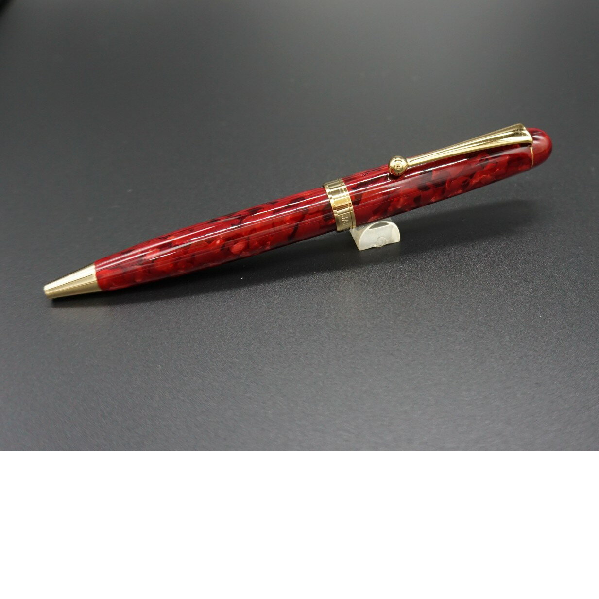 【ふるさと納税】(赤)「大西製作所」本格手作りボールペン　B-700　AJ-36