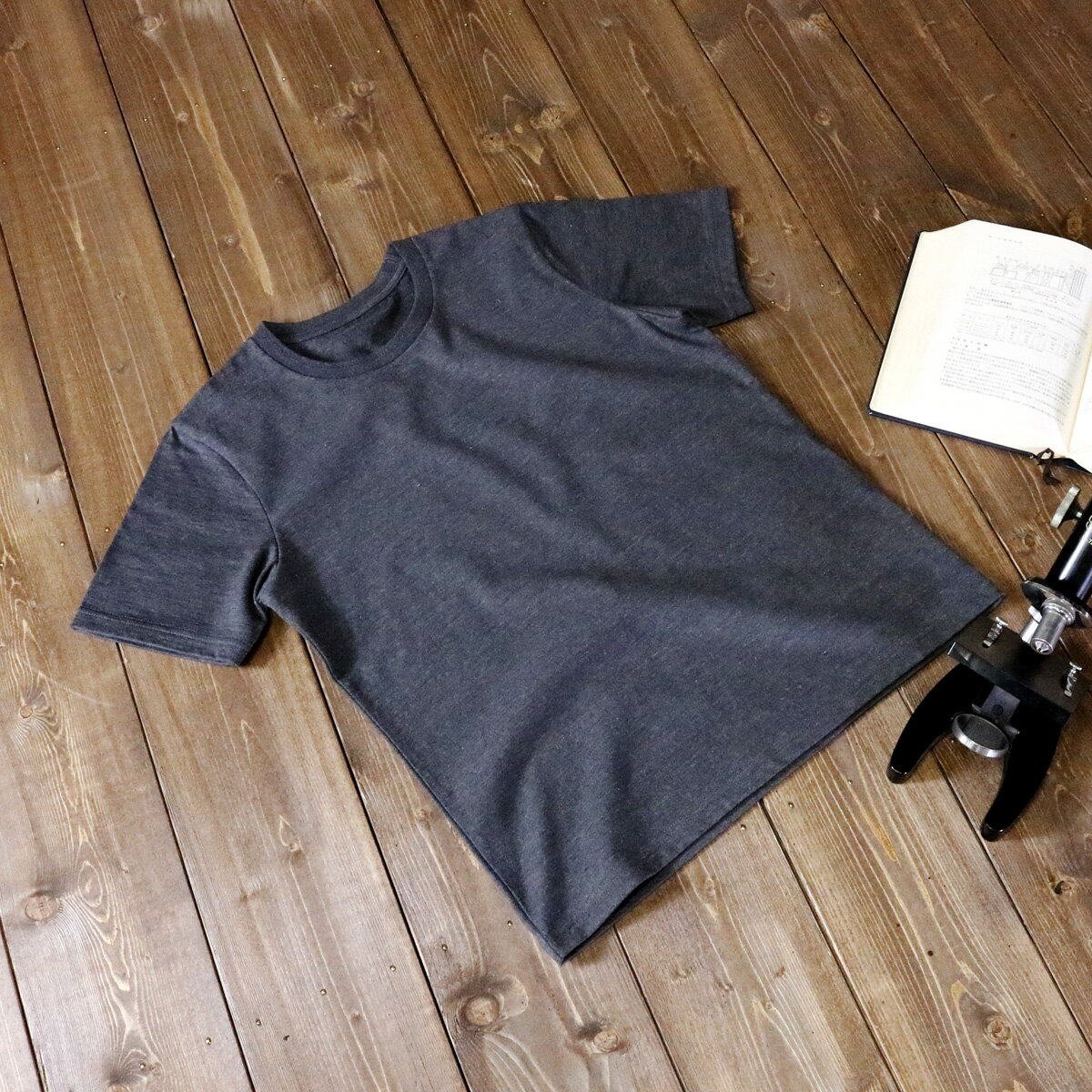 【ふるさと納税】東大阪繊維研究所 ペルー超長綿アイレット襟 レディースTシャツ L DarkGrey