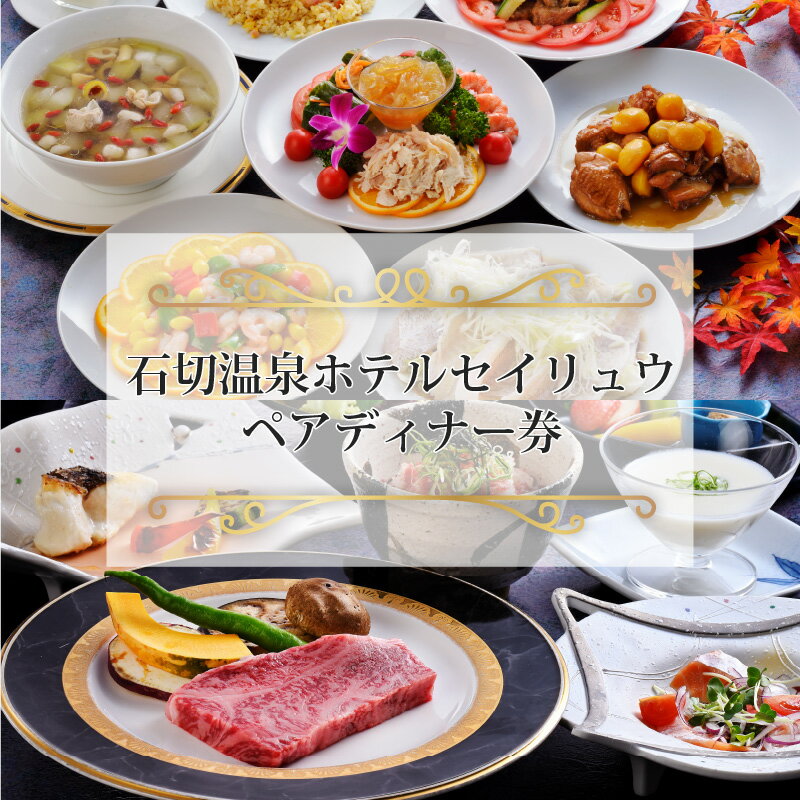 【ふるさと納税】 石切温泉 ホテルセイリュウ ペアディナー券(中国料理、鉄板焼)【 東大阪 石切 生駒山 ホテルセイリュウ ディナー ペア 中華 中国料理 鉄板焼 お食事 お祝い 記念日 】