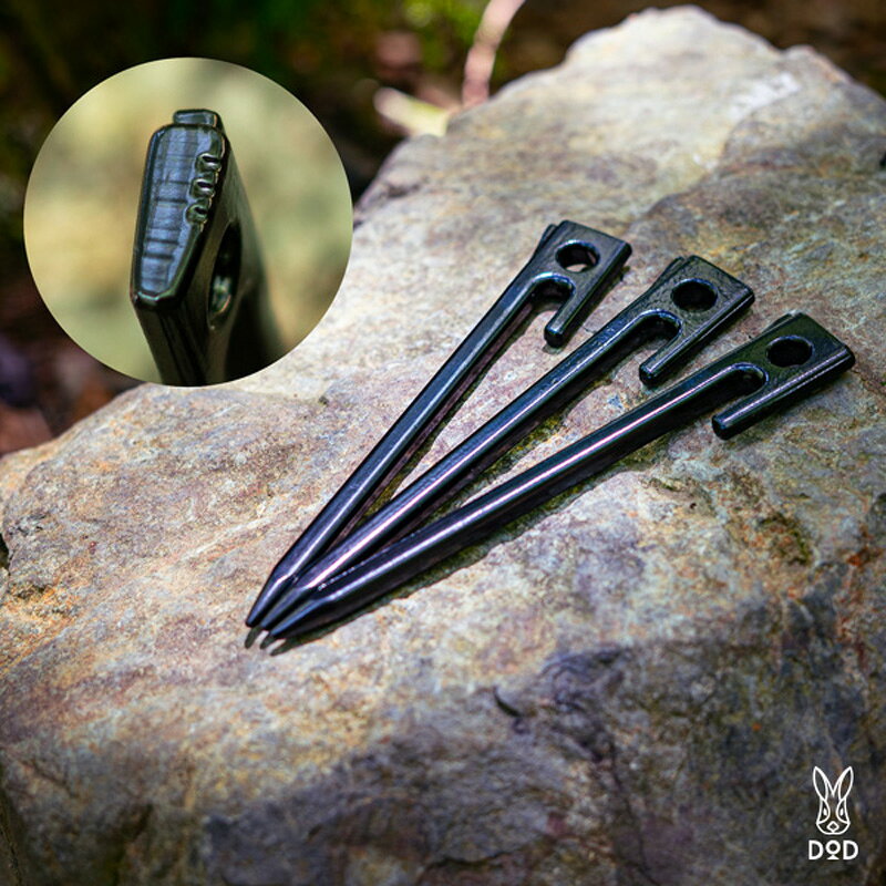 [DOD] 鍛造人参ペグ(18)8本セット(P1-002-BK)[ DOD ペグ 18cmタイプ ソロ用テント 軽量テント キャンプ アウトドア 送料無料 ]