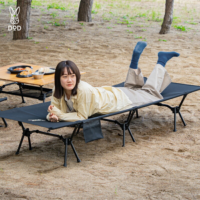 [DOD] ジミニーコット( CB1-995-BK )[ DOD コット ベッド 組立簡単 ゆったり寝られる レバー式 広々 ワイドサイズ キャンプ ファミリー アウトドア 送料無料 ]