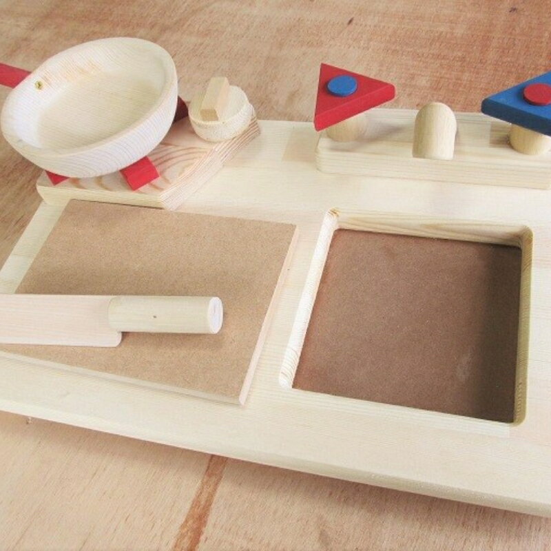 手作り木製 卓上ままごとキッチンRBM