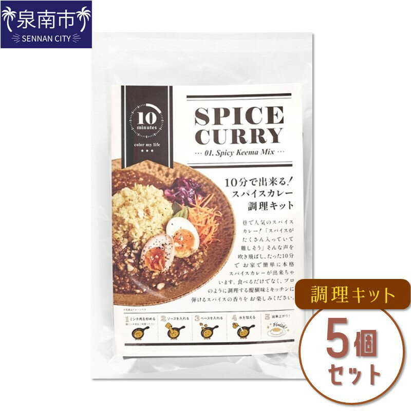 15位! 口コミ数「0件」評価「0」10分で出来る！スパイスカレー調理キット 5個セット カレー レトルトカレー