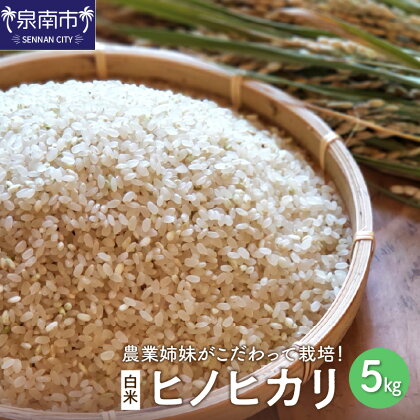 農業姉妹がこだわって栽培！ヒノヒカリ 白米5kg 米 こめ ひのひかり ブランド米 5キロ 白米 ご飯