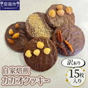 【ふるさと納税】自家焙煎カカオクッキー【訳あり15個入り】【配送不可地域:北海道・沖縄】(4)