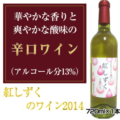 No.033 紅しずくのワイン2014　720ml×1本 ／ お酒 平成28年度全国果樹・技術経営コンクール農林水産大臣賞受賞 アルコール 送料無料 大阪府