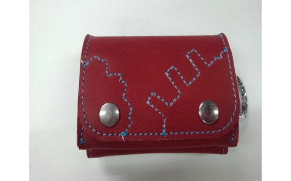 グローブの革製 コンパクトな三つ折り財布 WIS / さいふ 手作り レザー 送料無料 大阪府