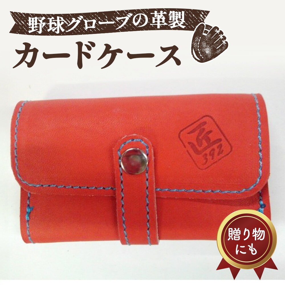 【ふるさと納税】 野球グローブの革製！カードケース（名刺入れ）RS ／ レザー 手作り 送料無料 大阪府 No.072