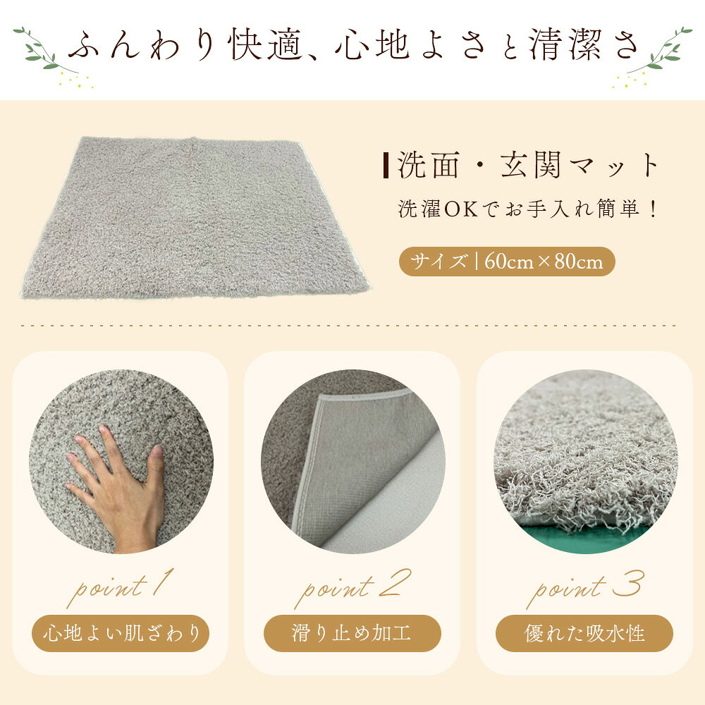 【ふるさと納税】 吸水マット （洗面・玄関用） テルシード ／ 洗面所 玄関 フロアマット 速乾 足ふき 吸水力 高吸水 さらっと感 速乾マット 滑り止め 洗濯機対応 生活雑貨 日用品 大判マット 送料無料 大阪府 No.257 f272311-osakasayama-10000247 大阪府大阪狭山市 サンプル画像2