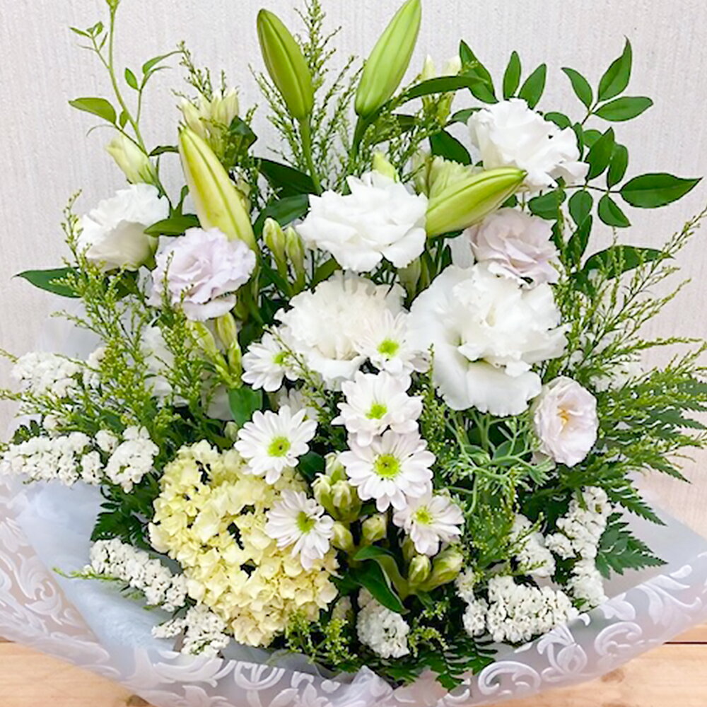 【ふるさと納税】【指定日必須】お供え フラワーアレンジメント【想】 花 お花 季節の花 アレンジメント 花束 仏花 弔花 お墓詣り お墓 お悔やみ 献花 お彼岸 初盆 お盆 法事 命日 四十九日 一周忌 三回忌 七回忌 大阪府 阪南市 送料無料