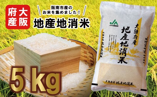 【ふるさと納税】【3か月定期便】大阪府産 地産地消 米 5kg×3回分　計15kg_9306