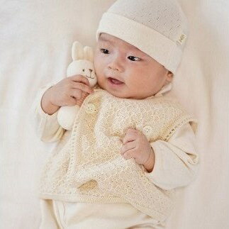 【ふるさと納税】【7営業日程度で発送】ふんわりダブルベスト CO-W13 ｜国産 日本産 新生児 出産祝い ギフト 赤ちゃん ベビー服 子供服 オーガニックコットン お祝い プレゼント 出産準備 送料無料 大阪府 阪南市 3