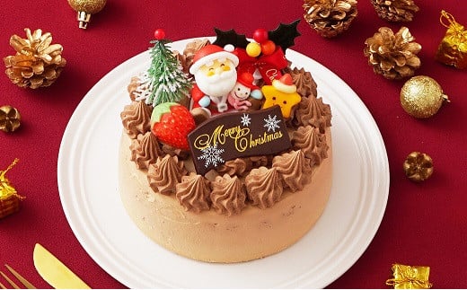 【ふるさと納税】生チョコ クリスマス ケーキ 予約 ケーキ 洋菓子 お菓子 スイーツ クリスマス かわいい おしゃれ 美味しい 冷凍 5号 15cm チョコレート 送料無料【2024年12月20日から23日発送予定】のサムネイル