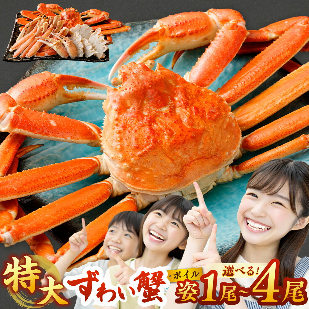 【ふるさと納税】<選べる>特大 ボイル ズワイ蟹 姿 750g <1尾 / 2尾 / 4尾> |蟹 かに ボイル お取り寄せ お歳暮 カニしゃぶ むき身 鍋 しゃぶしゃぶ ズワイガニ ずわい蟹 グルメ ポーション カット済 冷凍 ギフト 贈り物 贈答用 プレゼント大阪府 阪南市 送料無料