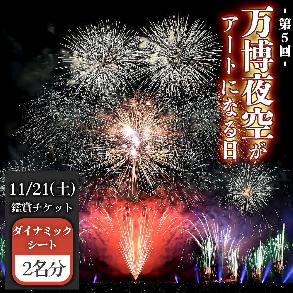 【ふるさと納税】 万博夜空がアートになる日　2026　鑑賞チケット　ダイナミックシート2枚 ／ イベント 花火 花火大会 芸術 観覧シート 万博記念公園 大阪吹田市 一夜限り 国内トップクラス 家族 ファミリー 恋人 カップル 思い出 記念日 送料無料 大阪府 No.177