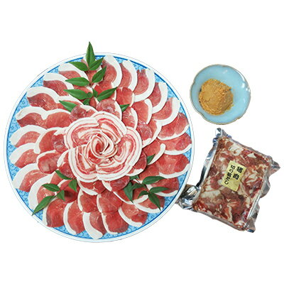 【ふるさと納税】猪肉三昧セット800g(かめたに自慢合わせ味噌付)【配送不可地域：離島】【1007344】のサムネイル