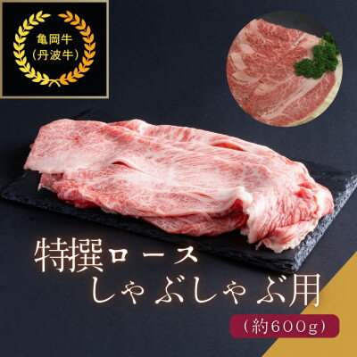 京都肉(亀岡牛・丹波牛)特選ロースしゃぶしゃぶ用約600g【配送不可地域：離島】【1097657】