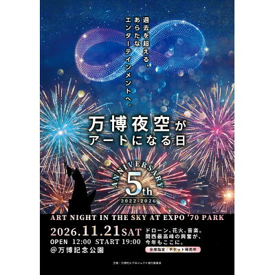 【ふるさと納税】第5回万博夜空がアートになる日 花火鑑賞チケット パノラマシート大人ペア(大阪北摂エリア共通返礼品)【1774754】