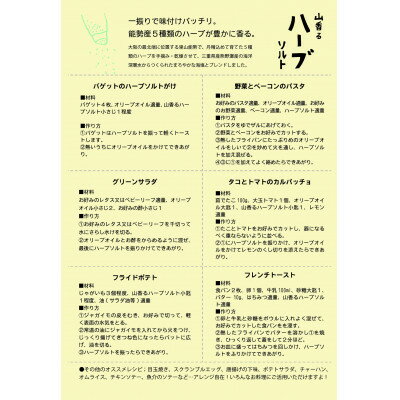 【ふるさと納税】【大阪能勢特産】山香るハーブソルト・山香る大葉ソルト　各1本セット【1495105】