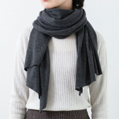 14位! 口コミ数「0件」評価「0」日本製 BABY CASHMERE STOLE(150cm×60cm)　チャコールグレー【1132758】