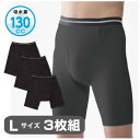 【ふるさと納税】スーパーさらりん 男性用 Lサイズ ブラック 3枚組 失禁パンツ【1423066】