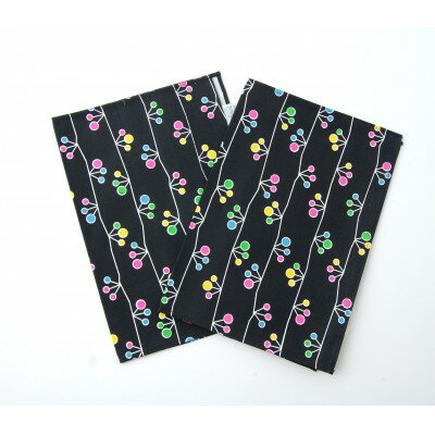 【ふるさと納税】nordic+japan ランチョンマット 2枚組 (ツボミ・ブラック)【1457314】