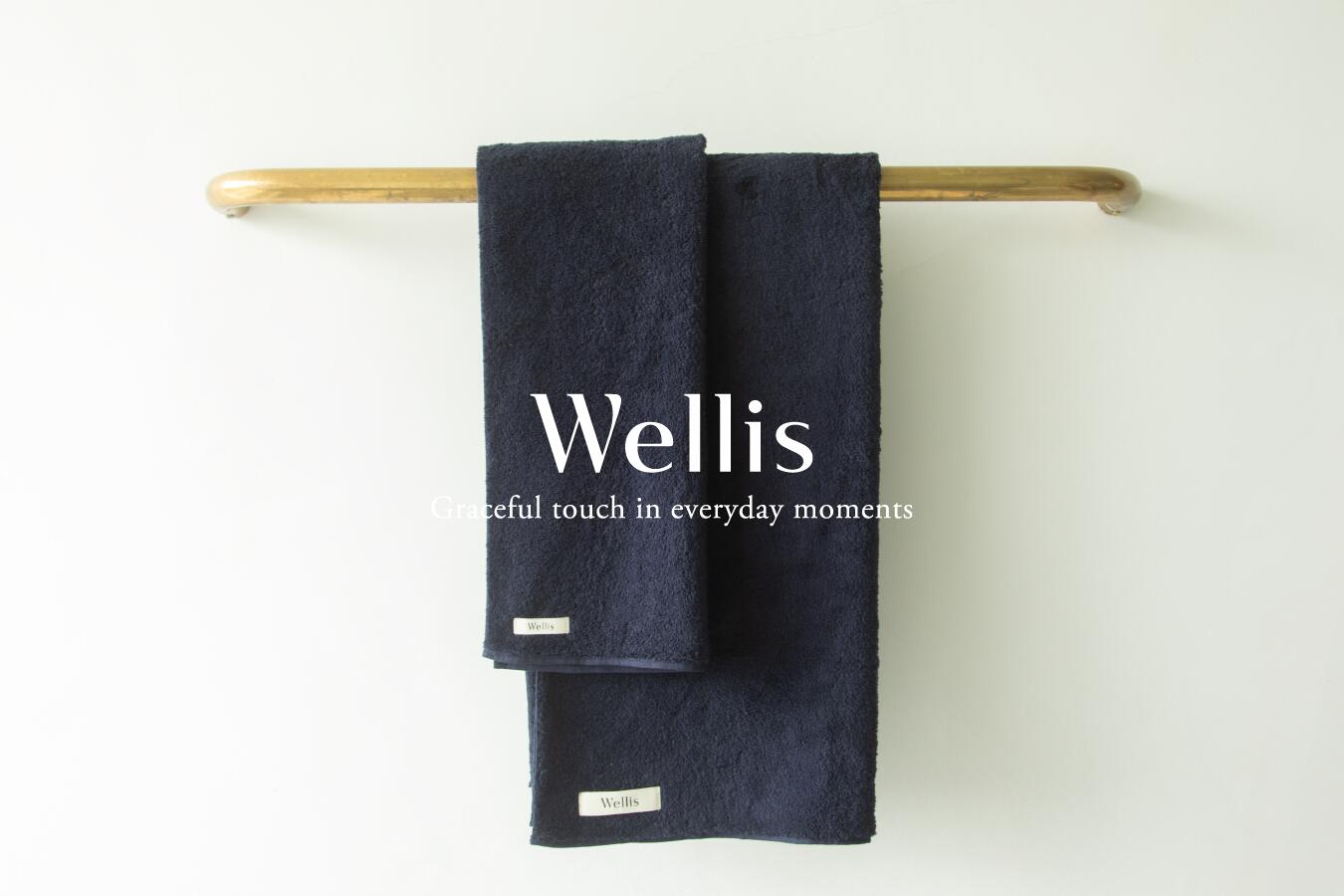 【ふるさと納税】Wellis ウォッシュタオル ネイビー 2枚（009_5122）