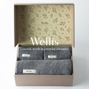 【ふるさと納税】Wellis【極上の肌心地】フェイスタオル2枚・バスタオル1枚 ギフトセット グレー(009_5036_02)