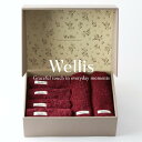 【ふるさと納税】Wellis【極上の肌心地】ウォッシュタオル4枚・フェイスタオル2枚 ギフトセット ボルドー(009_5037_04)