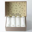 【ふるさと納税】Wellis【極上の肌心地】フェイスタオル4枚 ギフトセット ナチュラルホワイト(009_5038_01)