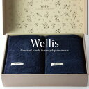 【ふるさと納税】Wellis【極上の肌心地】ブランケット2枚 ギフトセット ネイビー(009_5045_03)