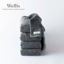 【ふるさと納税】Wellis【極上の肌心地】フェイスタオル4枚 グレー(009_5117)