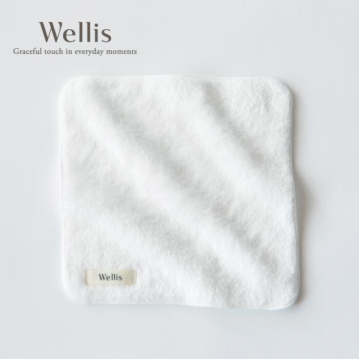 Wellis[極上の肌心地]タオルハンカチ2枚 ナチュラルホワイト(009_5128)