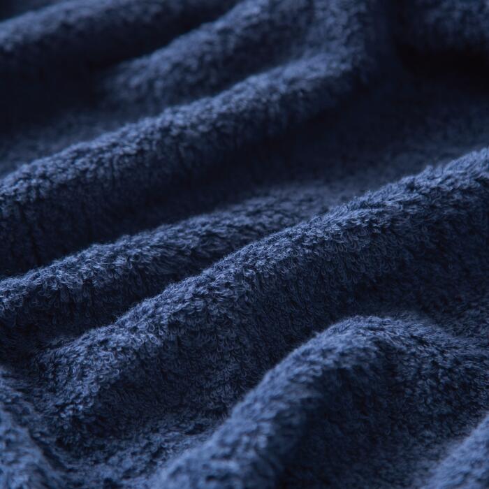 【ふるさと納税】Wellis【極上の肌心地】タオルハンカチ4枚 ネイビー（009_5134）