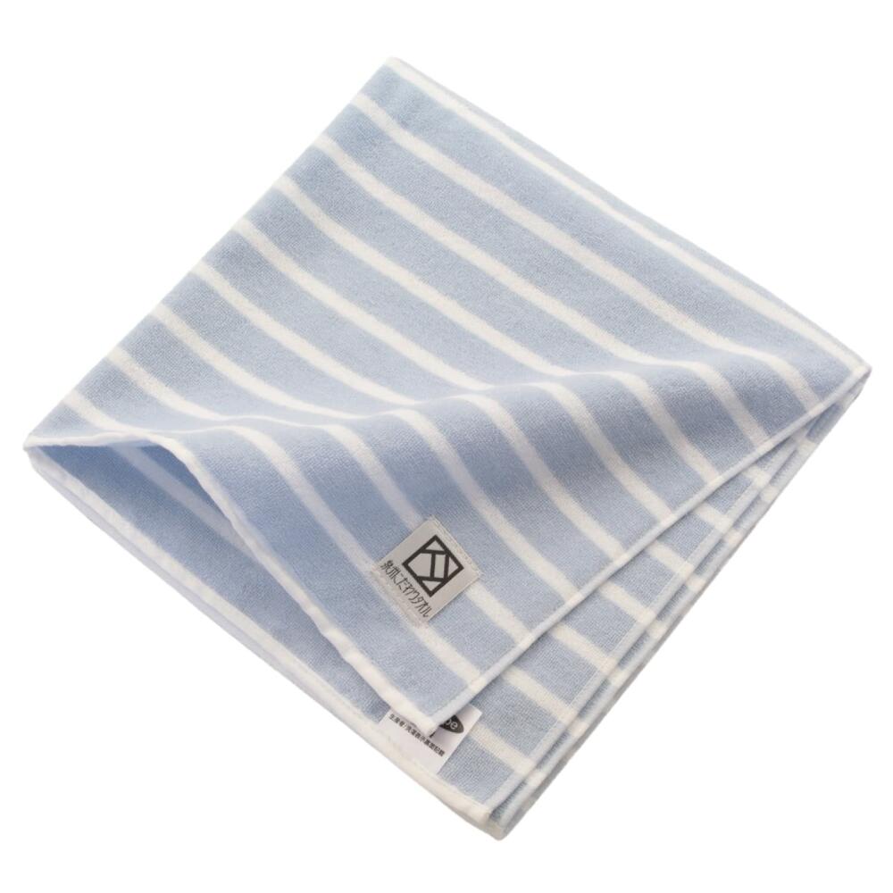 【ふるさと納税】松藤テリー　シンプルスタイルタオル　スカイ/ホワイト　4枚（009_5186）