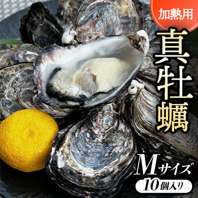 【ふるさと納税】【Mサイズ10個入り:約60～41g/個】加熱用真牡蠣 深日オイスターファーム直送 専用ナイフ付き 【配送不可地域：離島・北海道・沖縄県】【1570822】