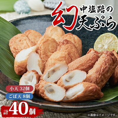 【ふるさと納税】【練り天ぷら合計40個】中塩路の幻天ぷら 小天8個入り×4パック ごぼ天4本×2パック【配送不可地域：離島・北海道・沖縄県】【1479265】