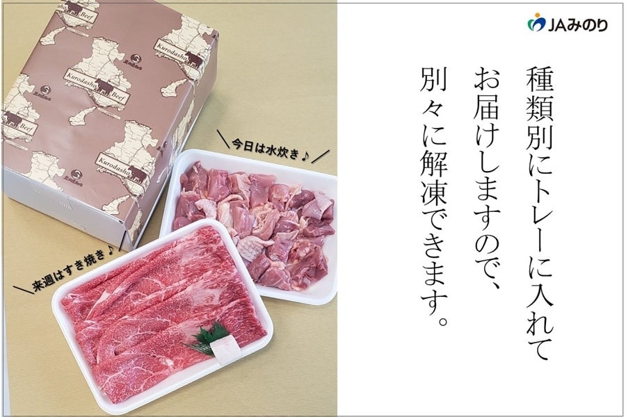 【ふるさと納税】黒田庄和牛＆播州百日どり　鍋セット（中）【冷凍】　【 お肉 牛肉 鍋 すき焼き しゃぶしゃぶ モモ肉 鶏肉 冷凍 和牛 種類別 トレー 】