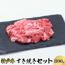 【ふるさと納税】【神戸牛】すき焼きセット 800g(赤身スライス200g×2P、切り落とし200g×2P)