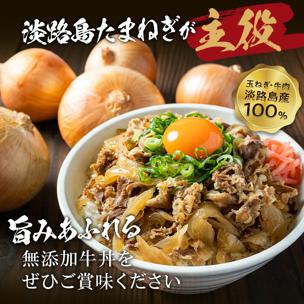 【ふるさと納税】淡路島たまねぎ牛丼6食　【 牛肉 お肉 牛丼