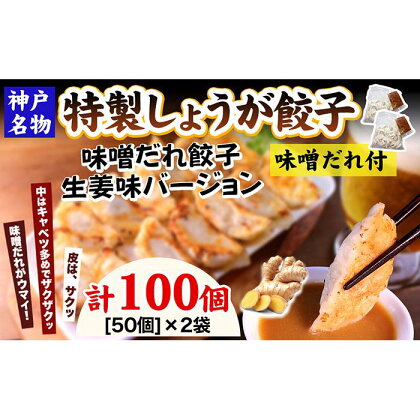 【ギョーザ専門店イチロー】特製しょうが餃子100個（味噌だれ付）