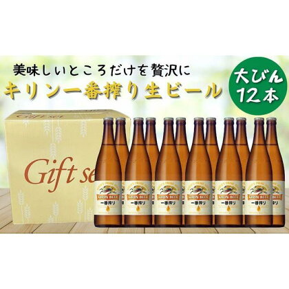 キリン一番搾り生ビール 神戸工場産 一番搾り 生ビール 大瓶 633ml 12本 キリンビール セット 神戸市 お酒 ビール ギフト F0408-1 | 麒麟 KIRIN 缶ビール 酒 お酒 さけ 詰合せ 12本 一番絞り アルコール お取り寄せ 人気 おすすめ 瓶ビール 1ケース 兵庫県