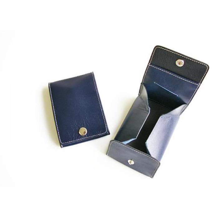 【ふるさと納税】FOOTANブランド 本革小銭入れ・カードケース【ネイビー】